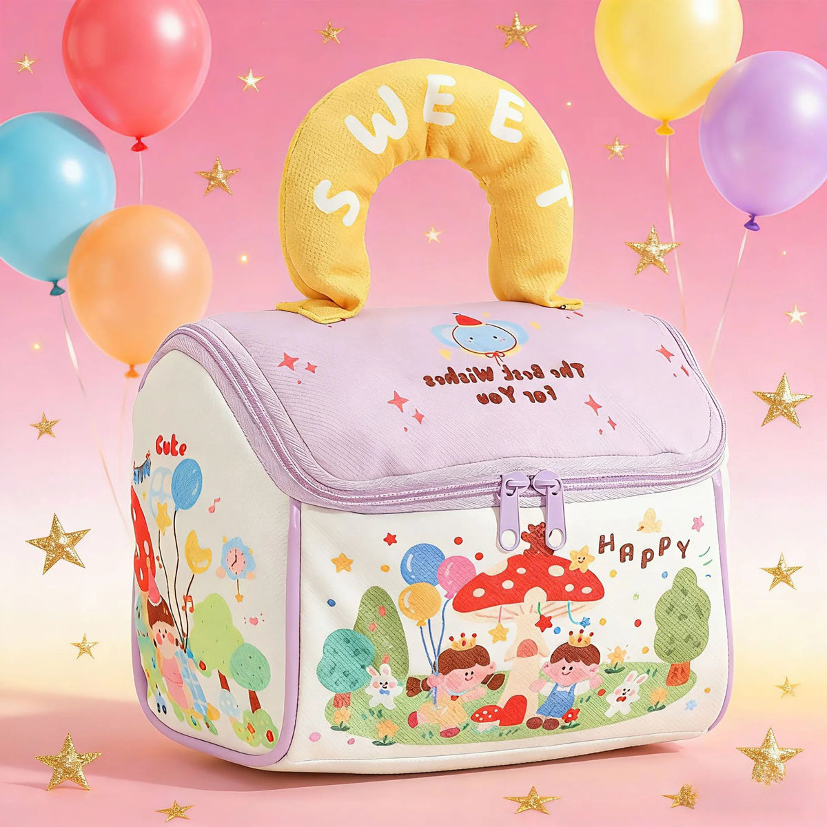 Kinderen Lunchtas Geïsoleerd Met Thema 3