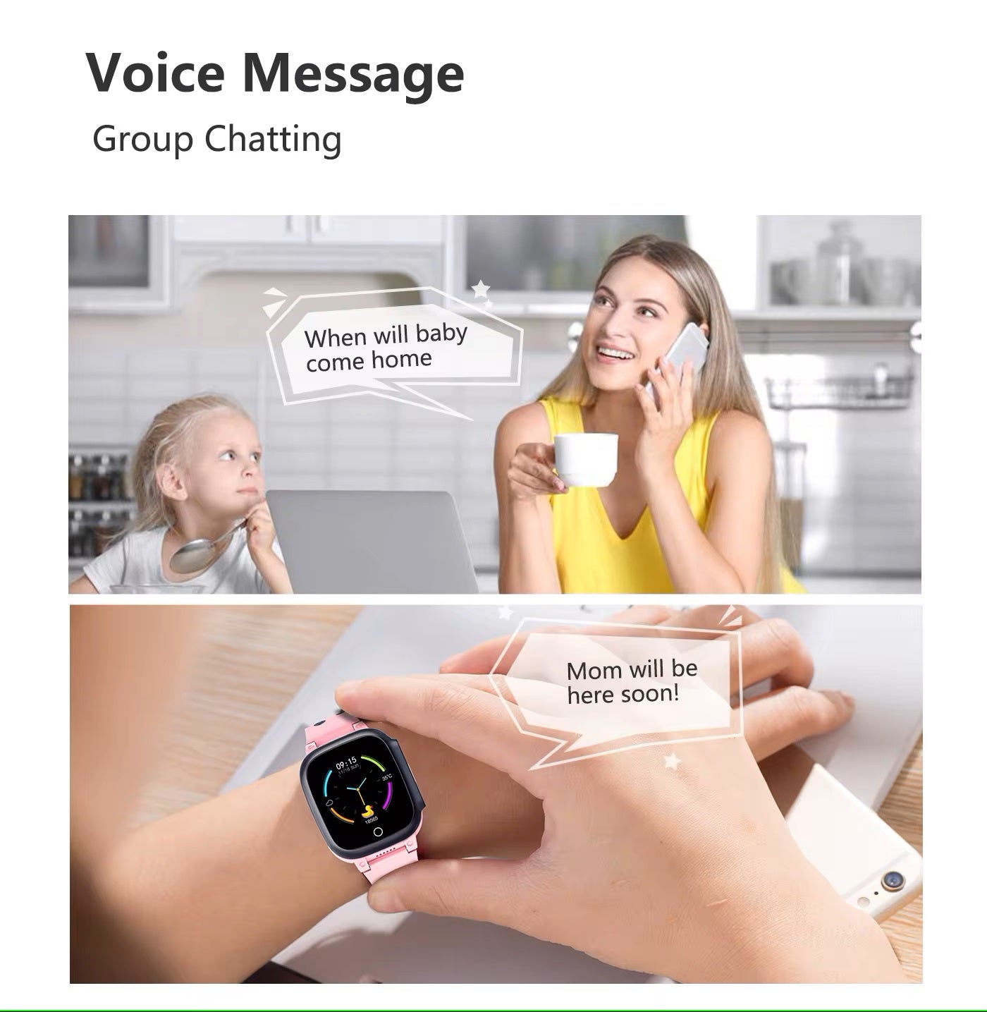 Kinderen Smartwatch met Videobellen en GPS-tracking 2