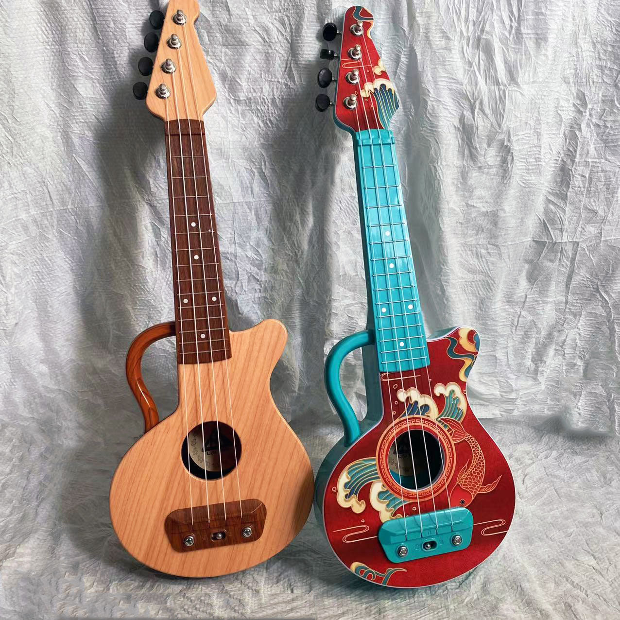 Kinderen Ukelele Educatief Speelgoed Draagbaar Met Ingebouwde Verlichting 1