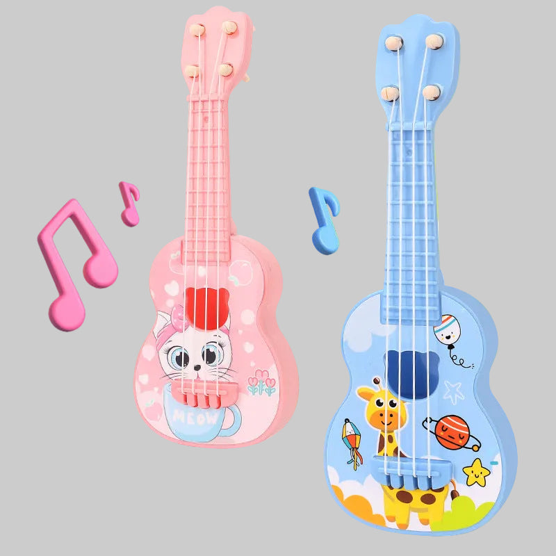 Kinderen Ukelele Speels Kattenthema Muziekinstrument 1