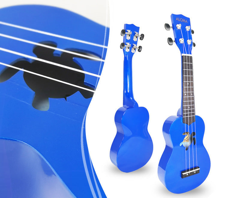 Kinderen Ukelele Stervormig Klankgat Speels Ontwerp 10