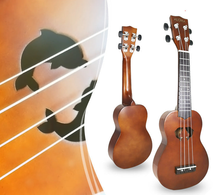 Kinderen Ukelele Stervormig Klankgat Speels Ontwerp 5