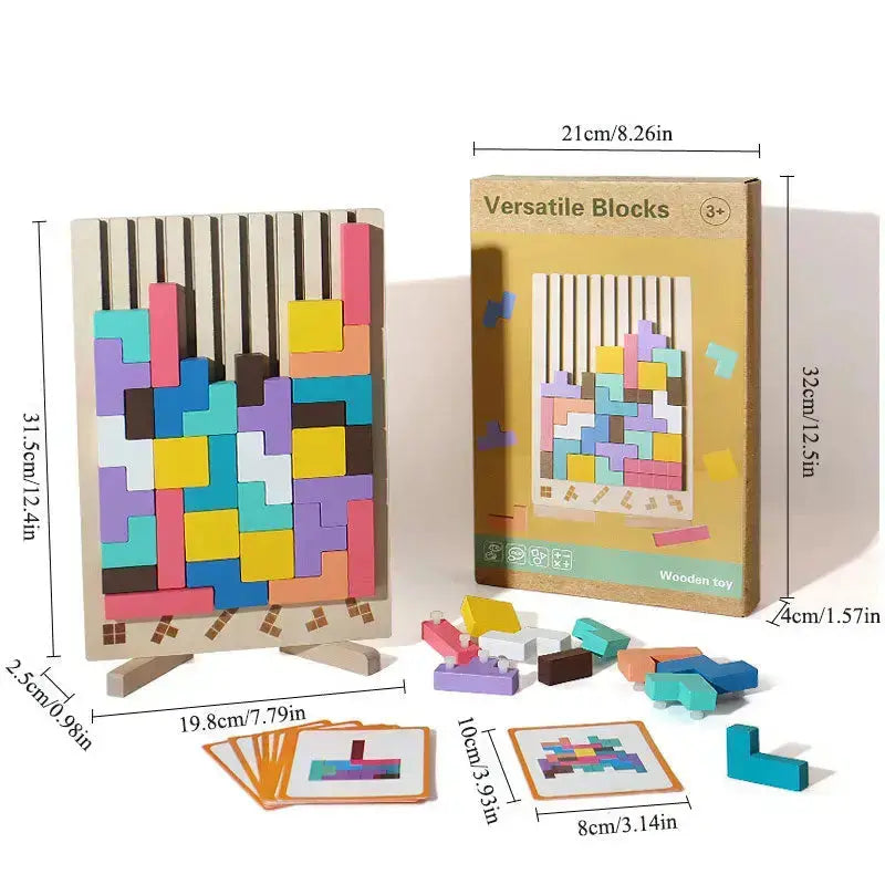 Kinderen's Houten Stapel Puzzel Spel Montessori 7
