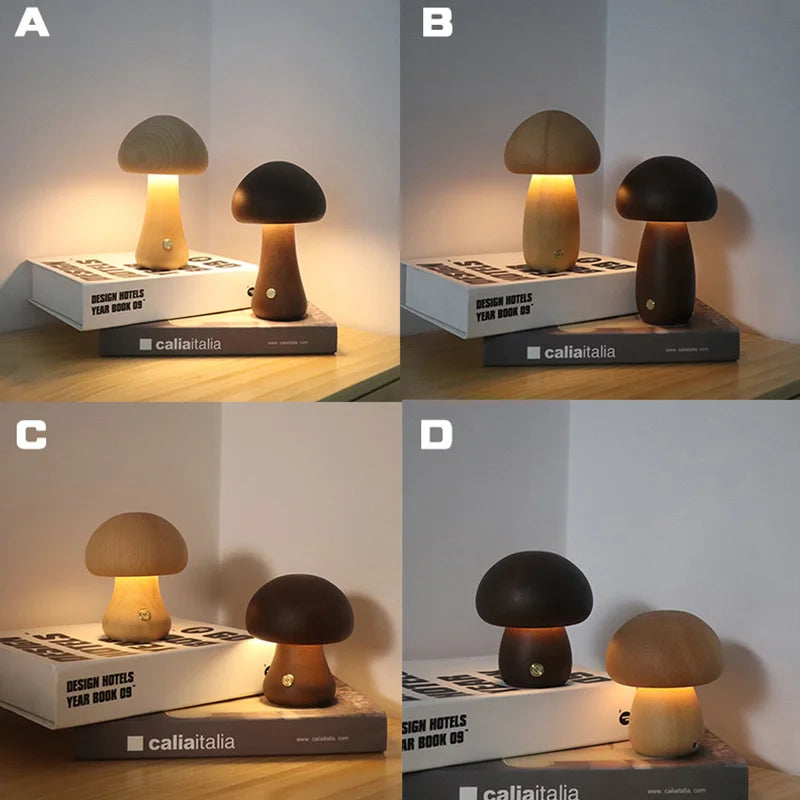 Kinderlamp Paddenstoel Speels Ontwerp LED Touch Schakelaar 4