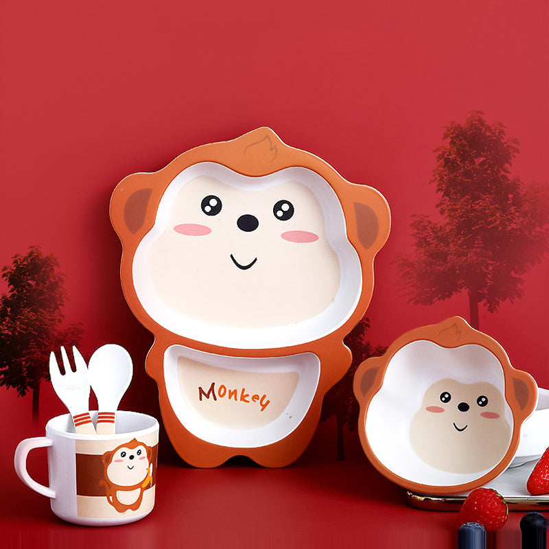 Kinderservies Set met Schattige Patronen voor Kinderen - 5 Delig 3