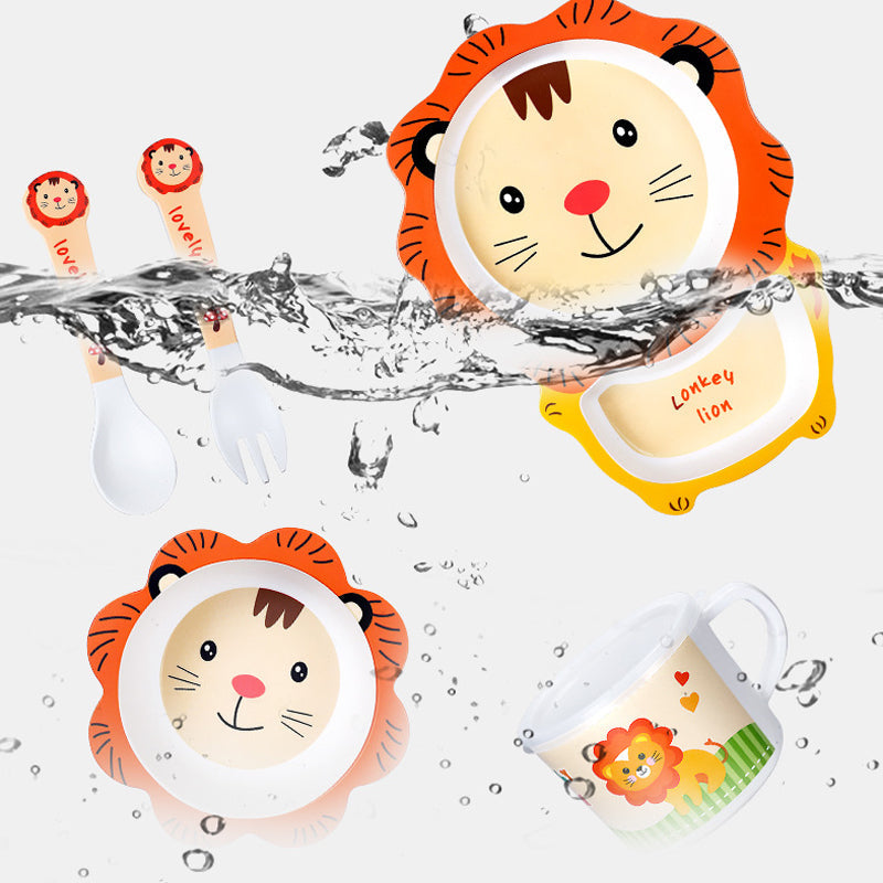 Kinderservies Set met Schattige Patronen voor Kinderen - 5 Delig 4