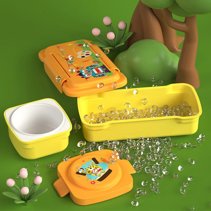 Kindersnackset met draagtas en speels ontwerp 1