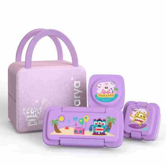 Kindersnackset met draagtas en speels ontwerp 3