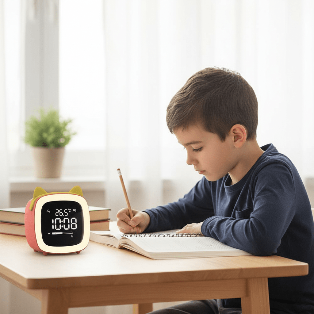 Kinderwekker Konijn met Nachtlampje voor Kinderen 3
