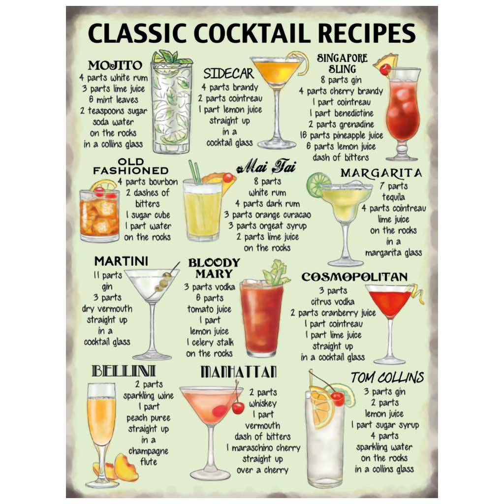 Klassiek Cocktailbord voor Bar Decoratie 0
