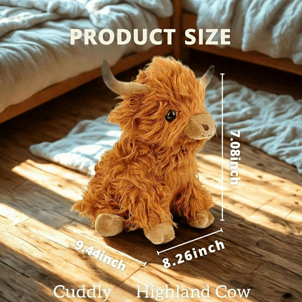 Knuffelige Hooglandkoe Pluche Knuffel 1
