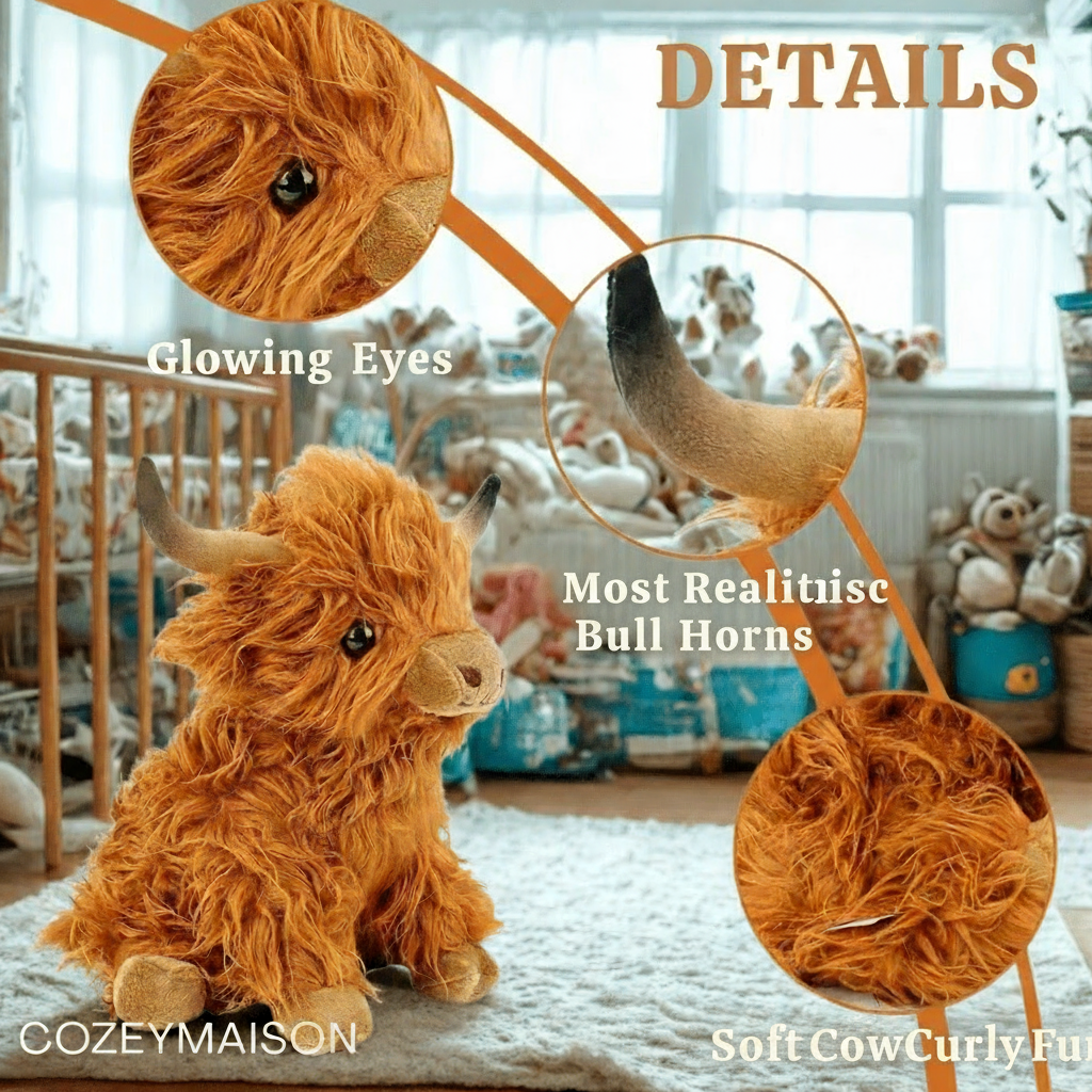 Knuffelige Hooglandkoe Pluche Knuffel 2