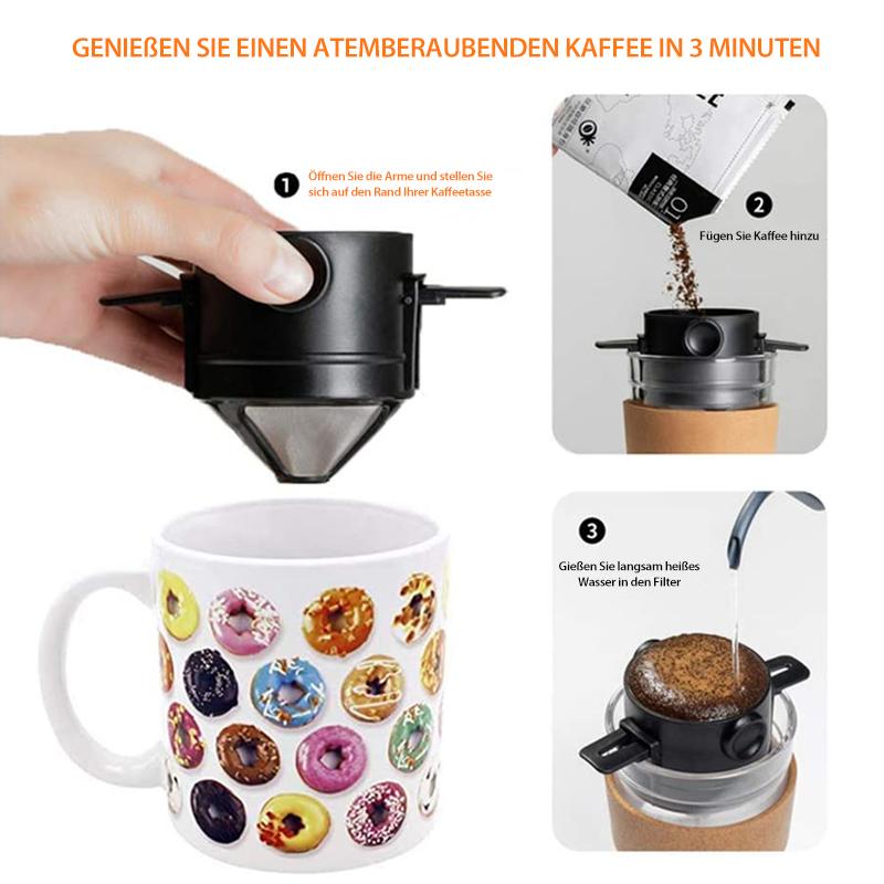 Koffiefilter voor Herbruikbaar Gebruik met Dubbellaags Microfilter 4
