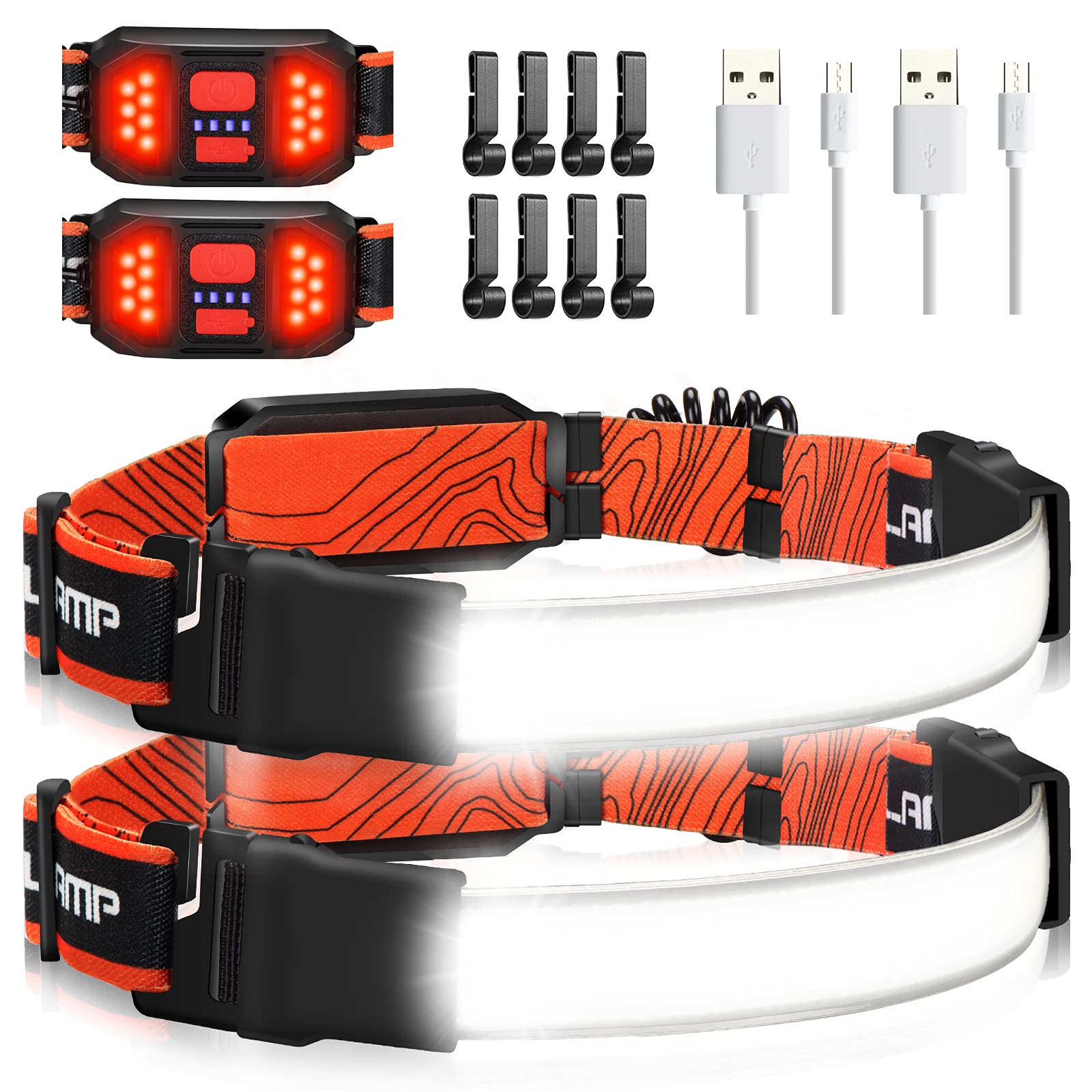 Koplamp Set Oplaadbaar met Groothoek 230° 2