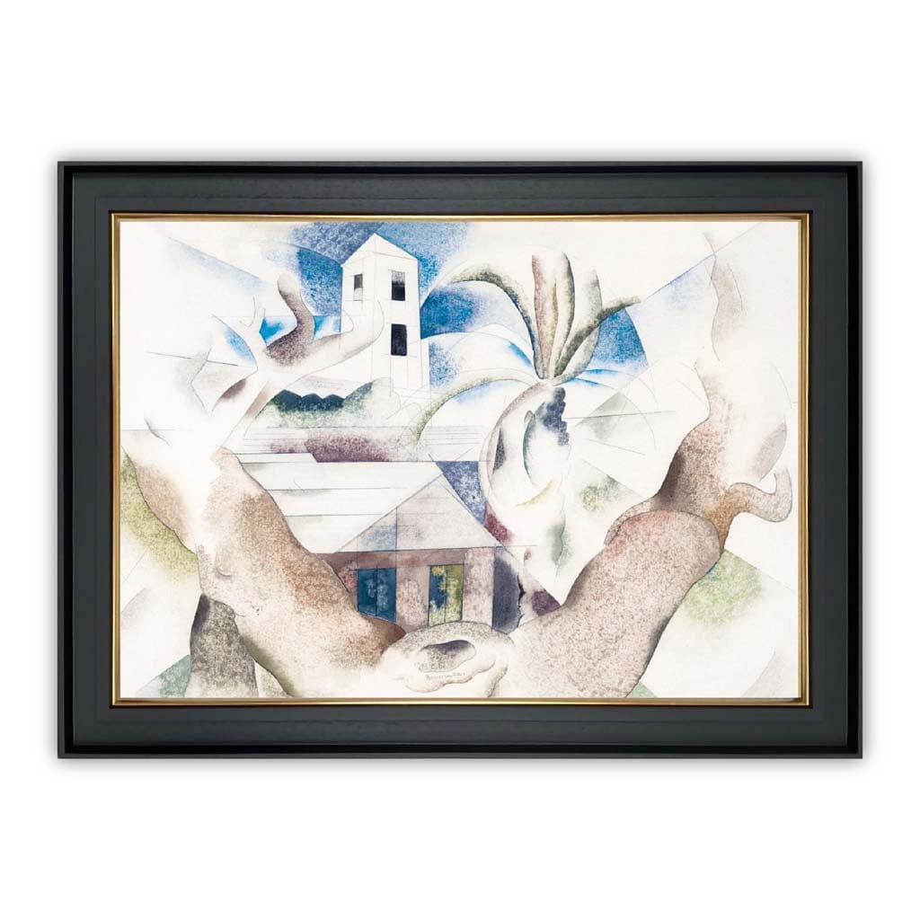 Kunstprint Bermuda Nr. 1 - Boom en Huis 2