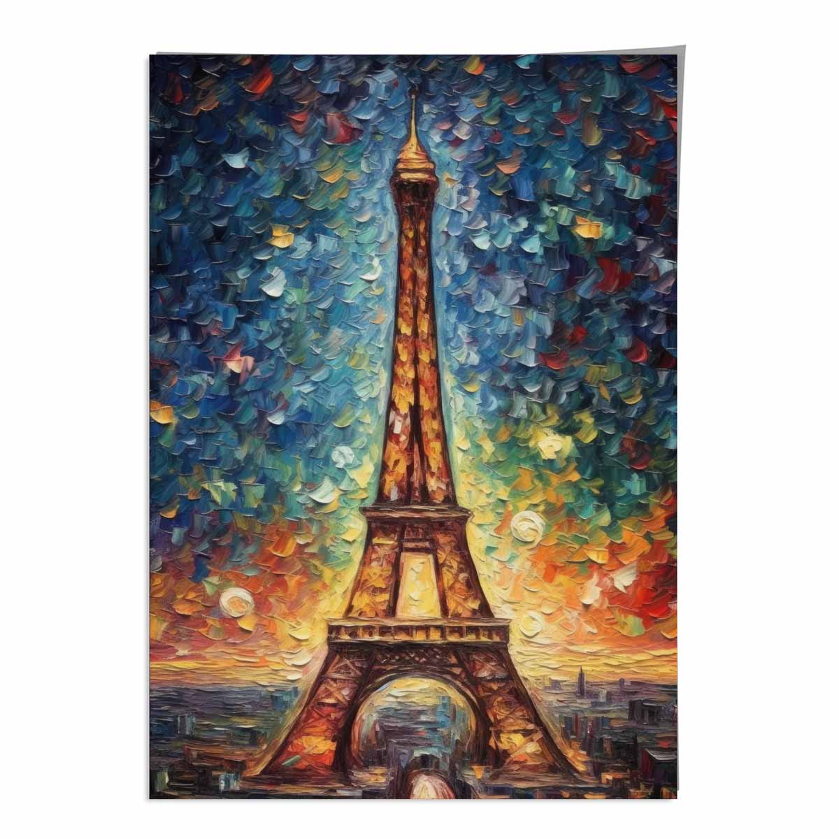 Kunstprint Eiffeltoren bij Zonsondergang voor Moderne en Boho Interieurs 0