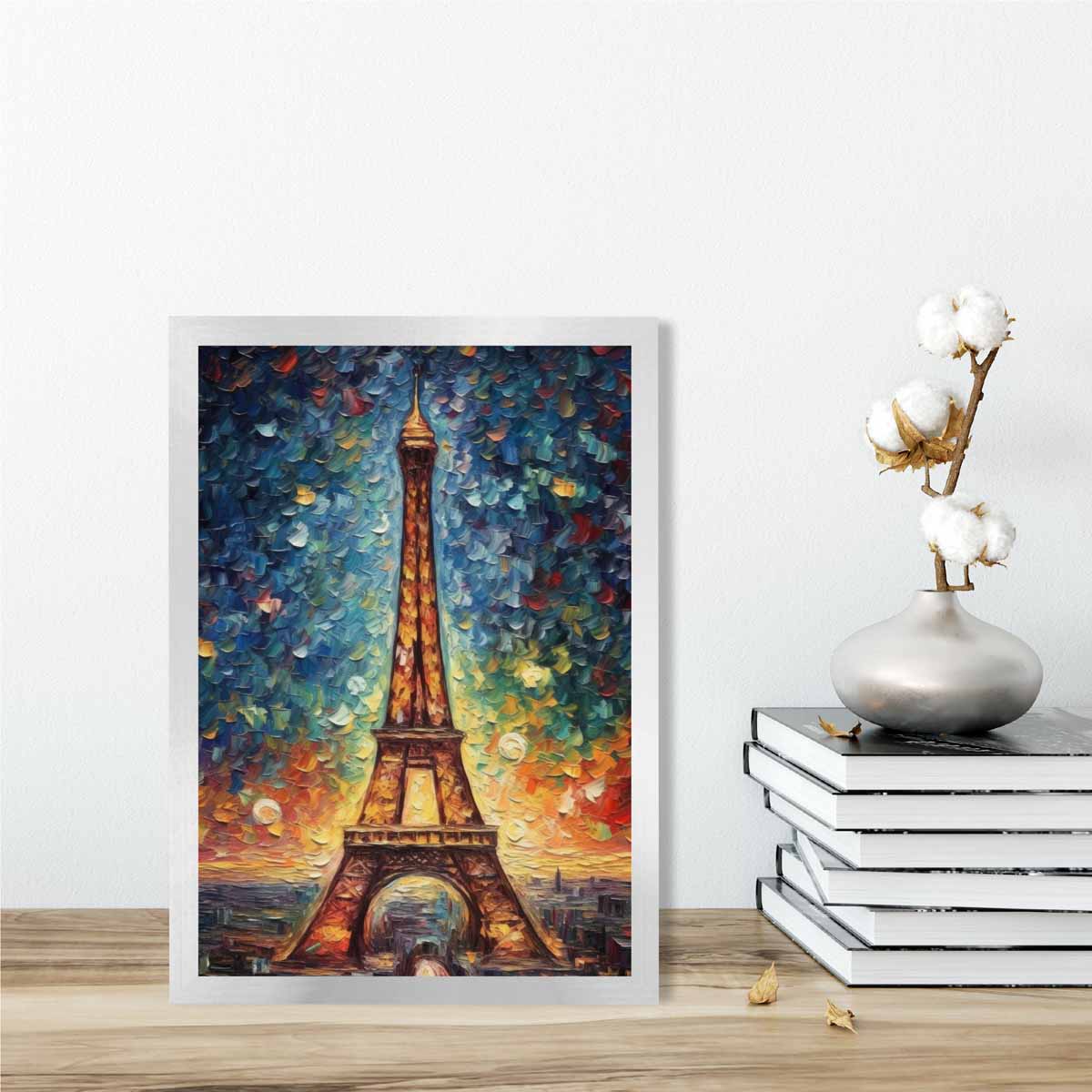 Kunstprint Eiffeltoren bij Zonsondergang voor Moderne en Boho Interieurs 2