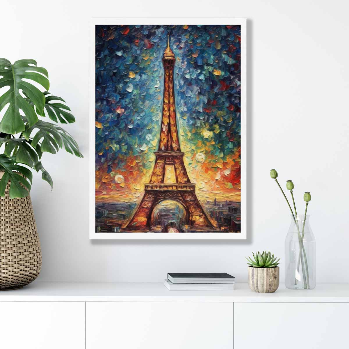 Kunstprint Eiffeltoren bij Zonsondergang voor Moderne en Boho Interieurs 4