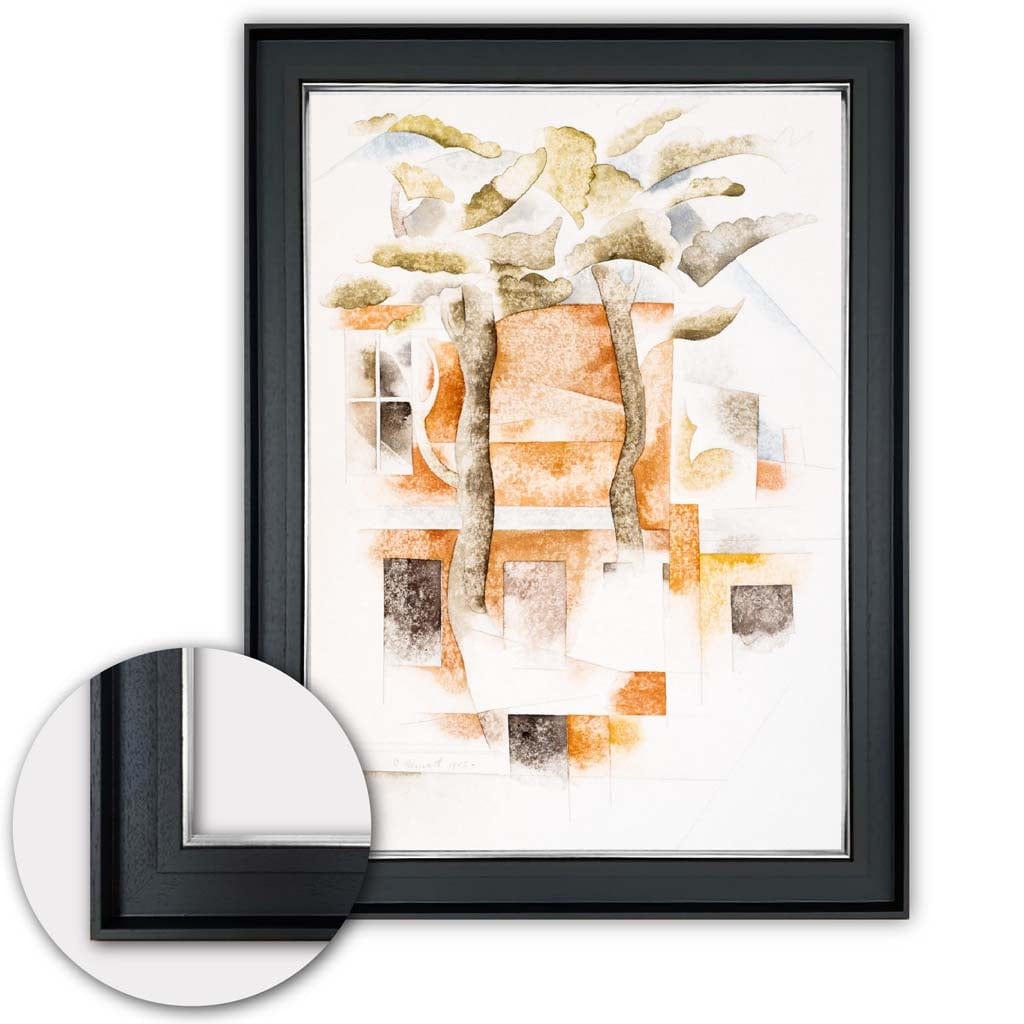 Kunstprint Huizen Gezien Door Bomen 2