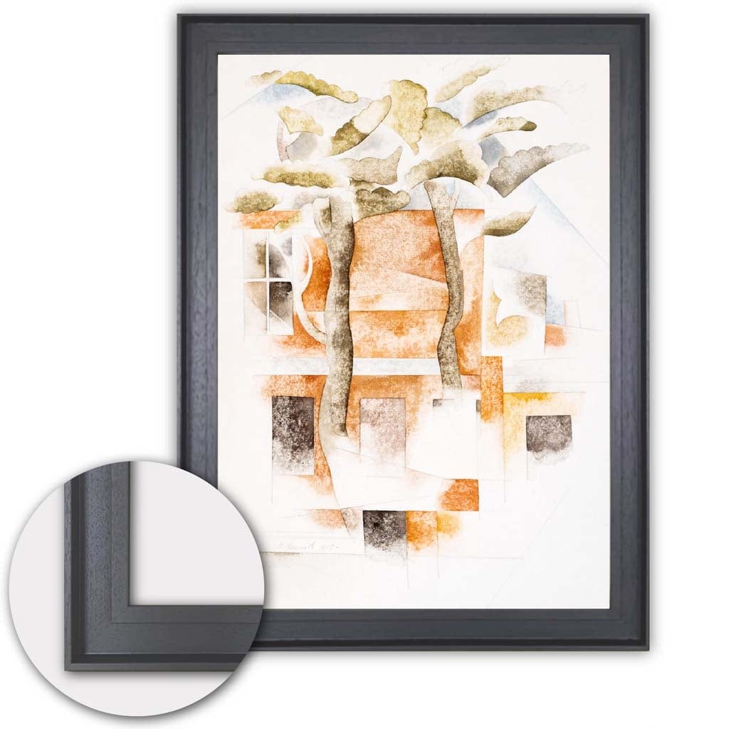 Kunstprint Huizen Gezien Door Bomen 4