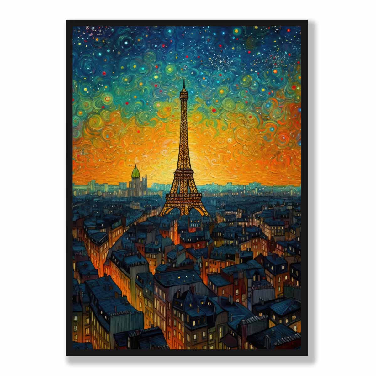 Kunstprint Parijs bij Zonsondergang Voor Wanddecoratie 5