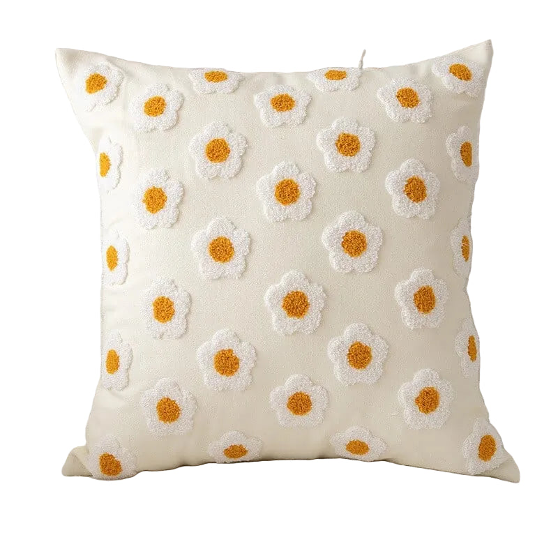 Kussenhoes Boho Stijl met Daisy Motief 0