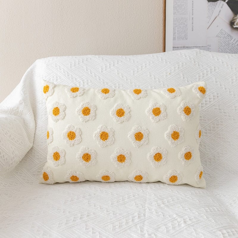 Kussenhoes Boho Stijl met Daisy Motief 5