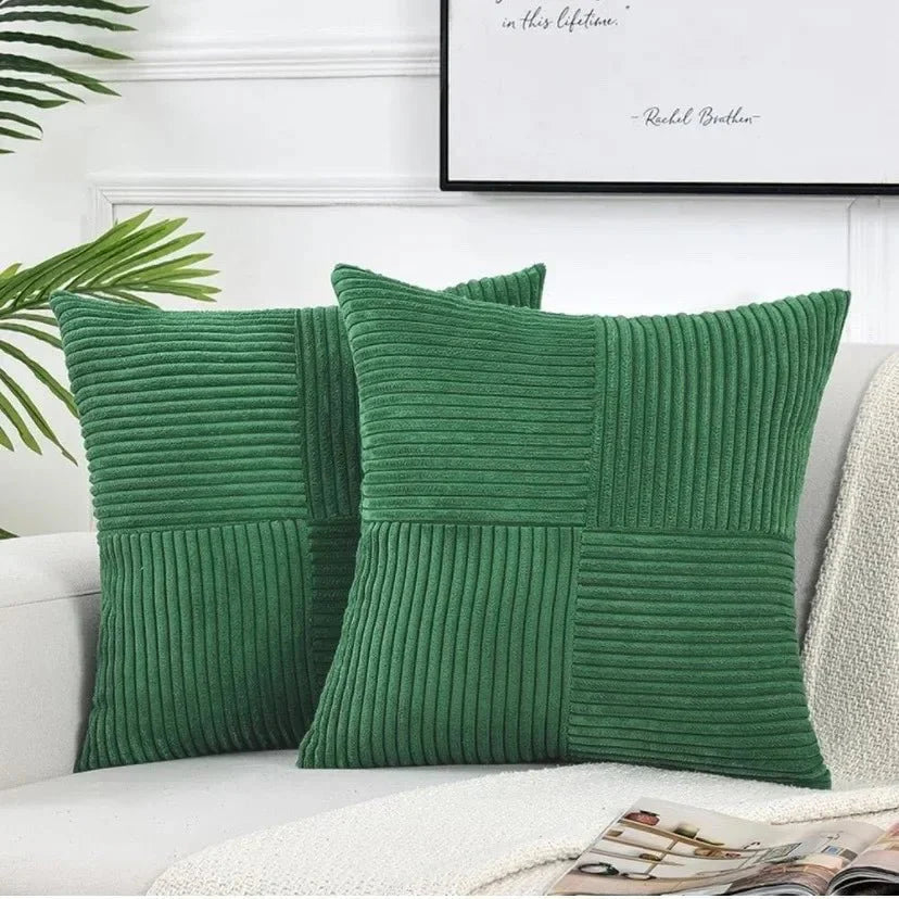 Kussenhoezen Set van Twee 45x45 Corduroy Textuur voor Kussens op de Bank 2