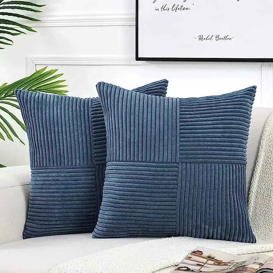 Kussenhoezen Set van Twee 45x45 Corduroy Textuur voor Kussens op de Bank 7