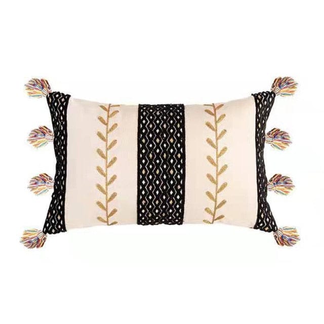 Kussensloop met Franjes en Boho-Textuur 10