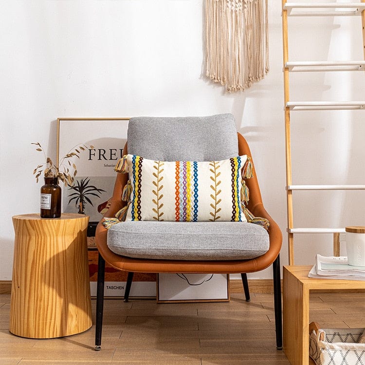 Kussensloop met Franjes en Boho-Textuur 4