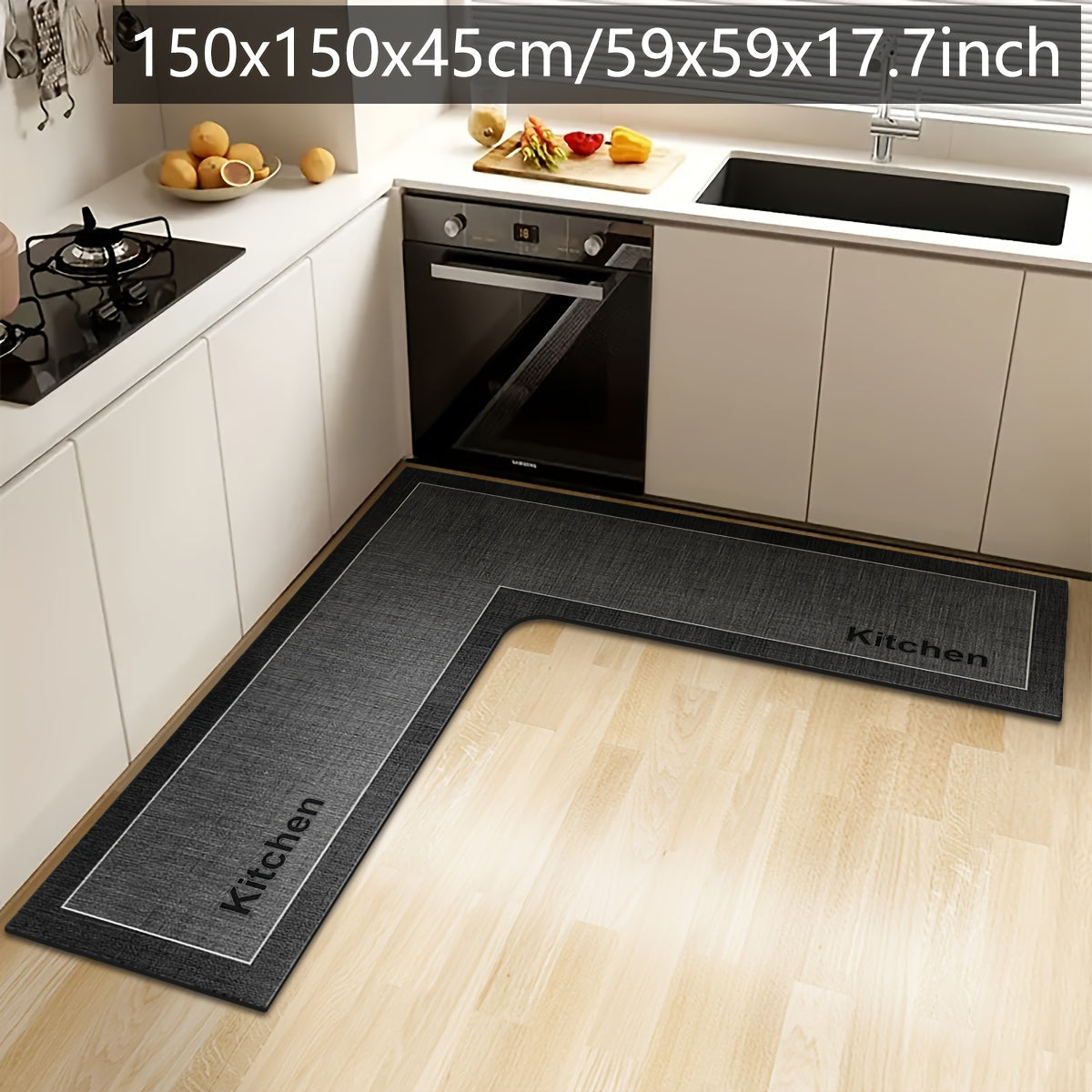 L-vormige Keukenmat Modern Met Antislip Onderzijde voor Comfort en Stijl 5