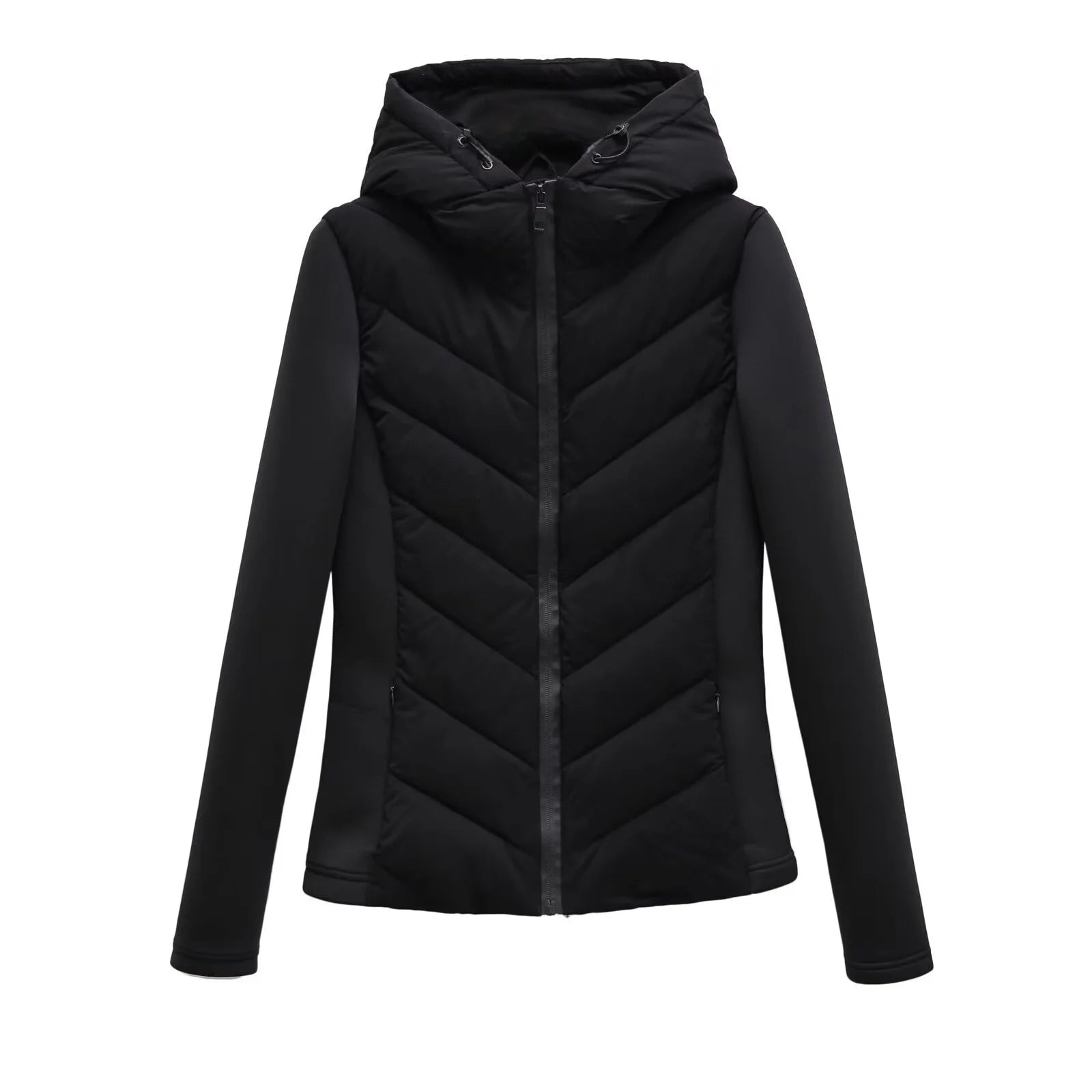 Lange Dames Jas Gewatteerd met Capuchon voor Winter 9