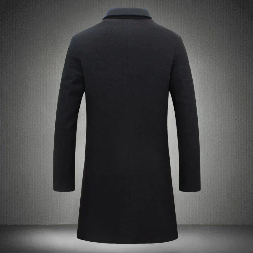 Lange Heren Jas Winter Stijlvol en Comfortabel Wolmix 1