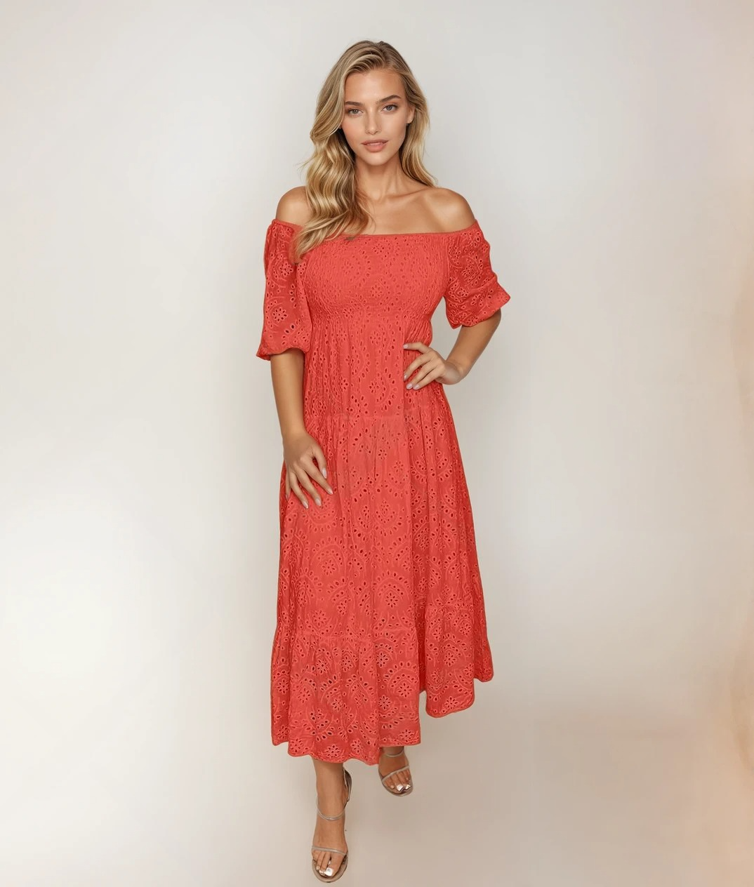 Lange Kanten Jurk Dames Elegante Stijl 3