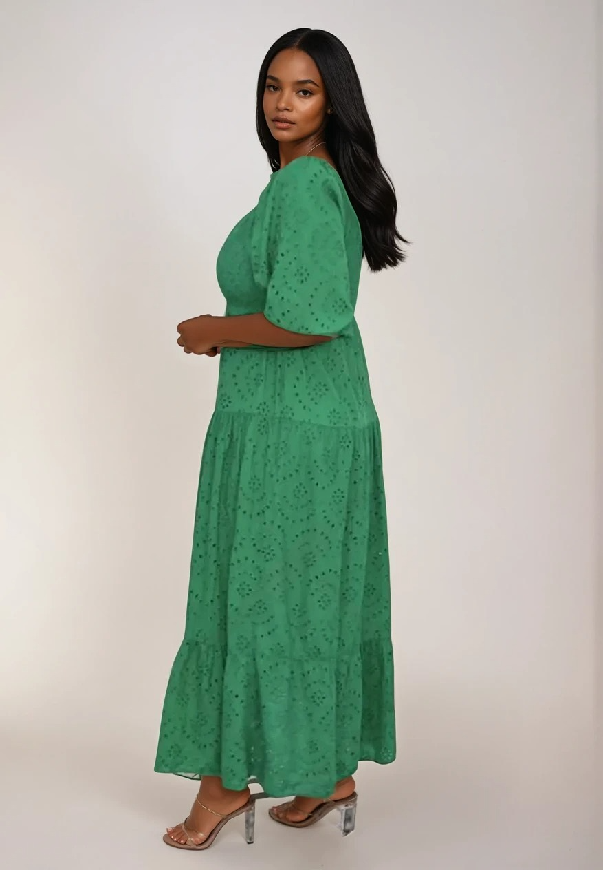 Lange Kanten Jurk Dames Elegante Stijl 6