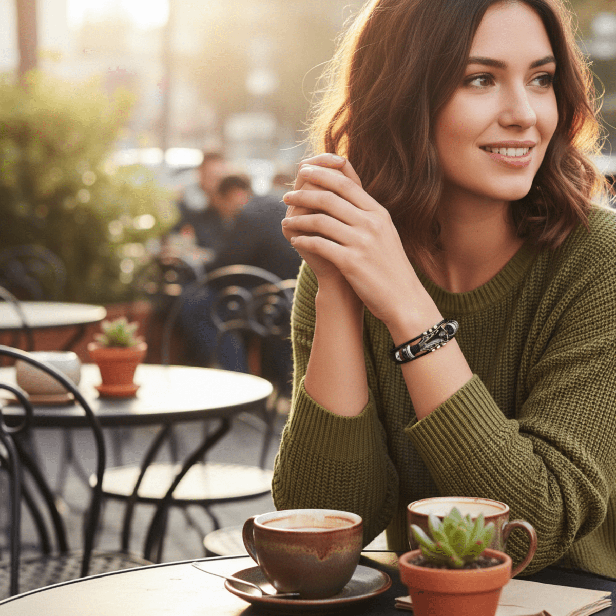 Leren Armband Man Gitaar Ontwerp Verstelbaar 3