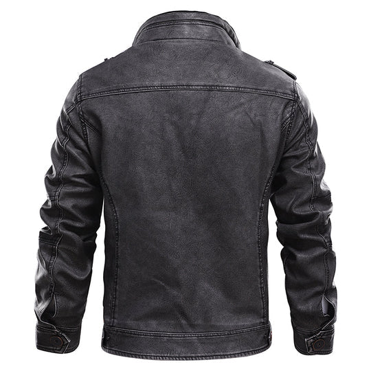 Leren herenjas met tijdloos design | PU-leer 1