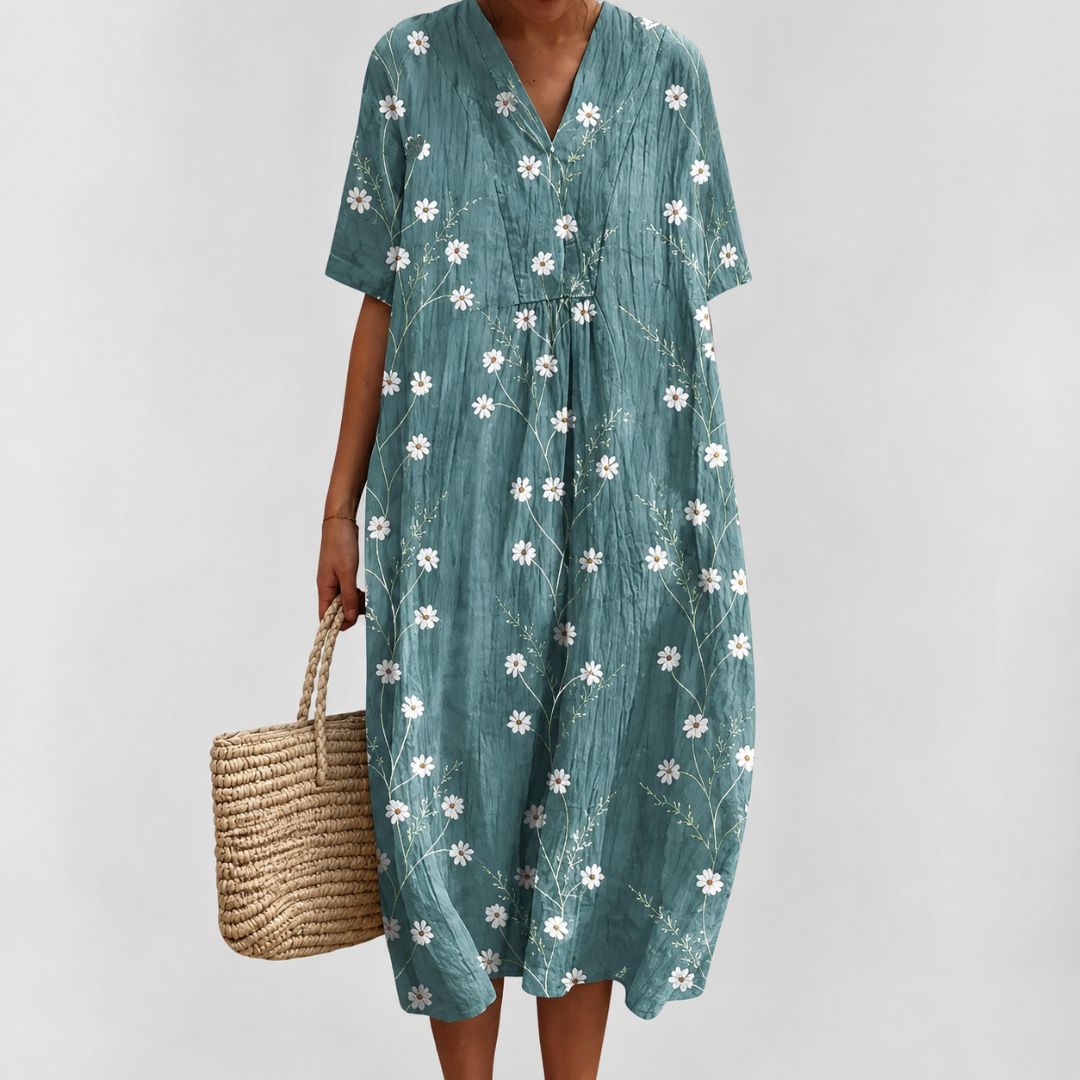 Losse zomerjurk voor dames met bloemenprint 10