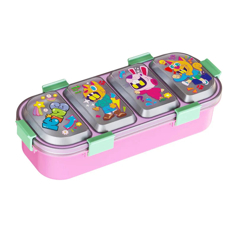 Lunchbox met meerdere compartimenten en haaienthema voor kinderen 5