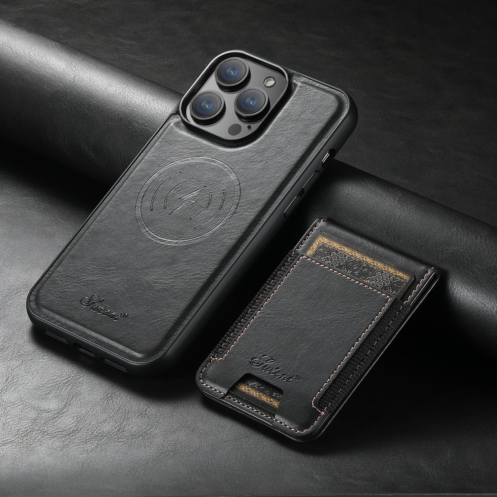 Luxe Telefoonhoes met Kaarthouder en Magnetische Standaard 1
