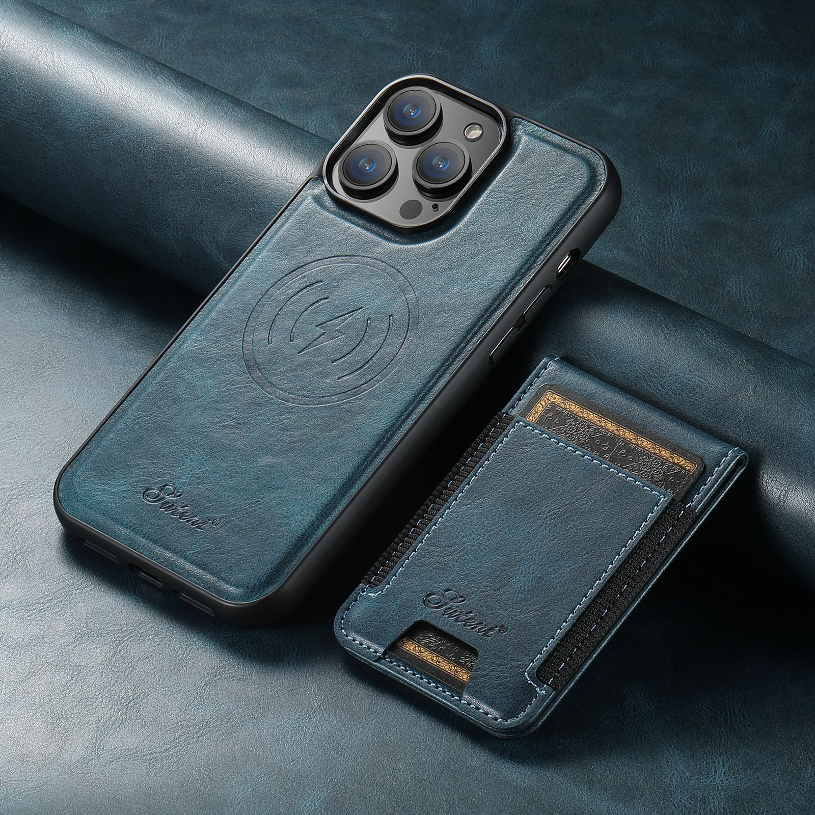 Luxe Telefoonhoes met Kaarthouder en Magnetische Standaard 2