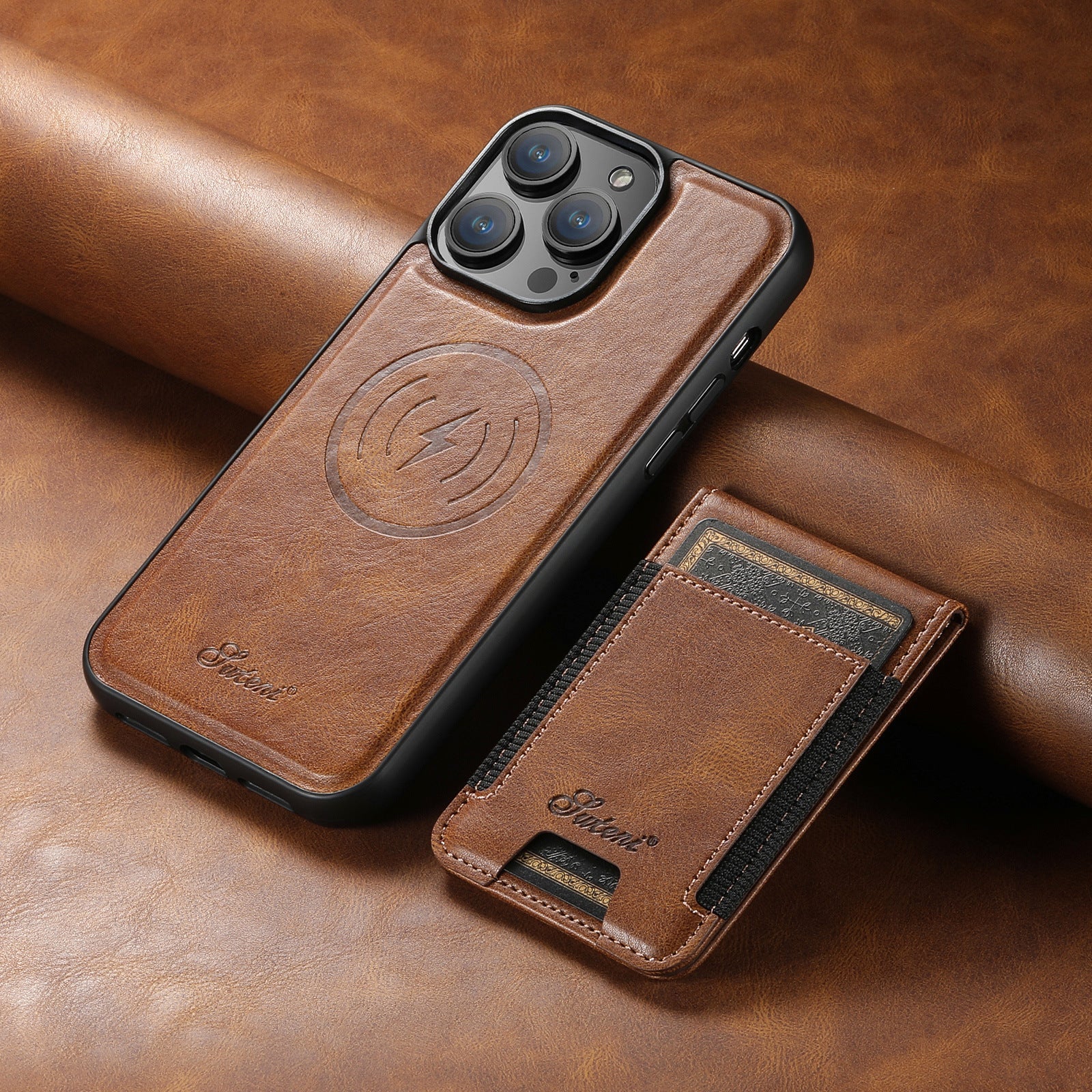 Luxe Telefoonhoes met Kaarthouder en Magnetische Standaard 3