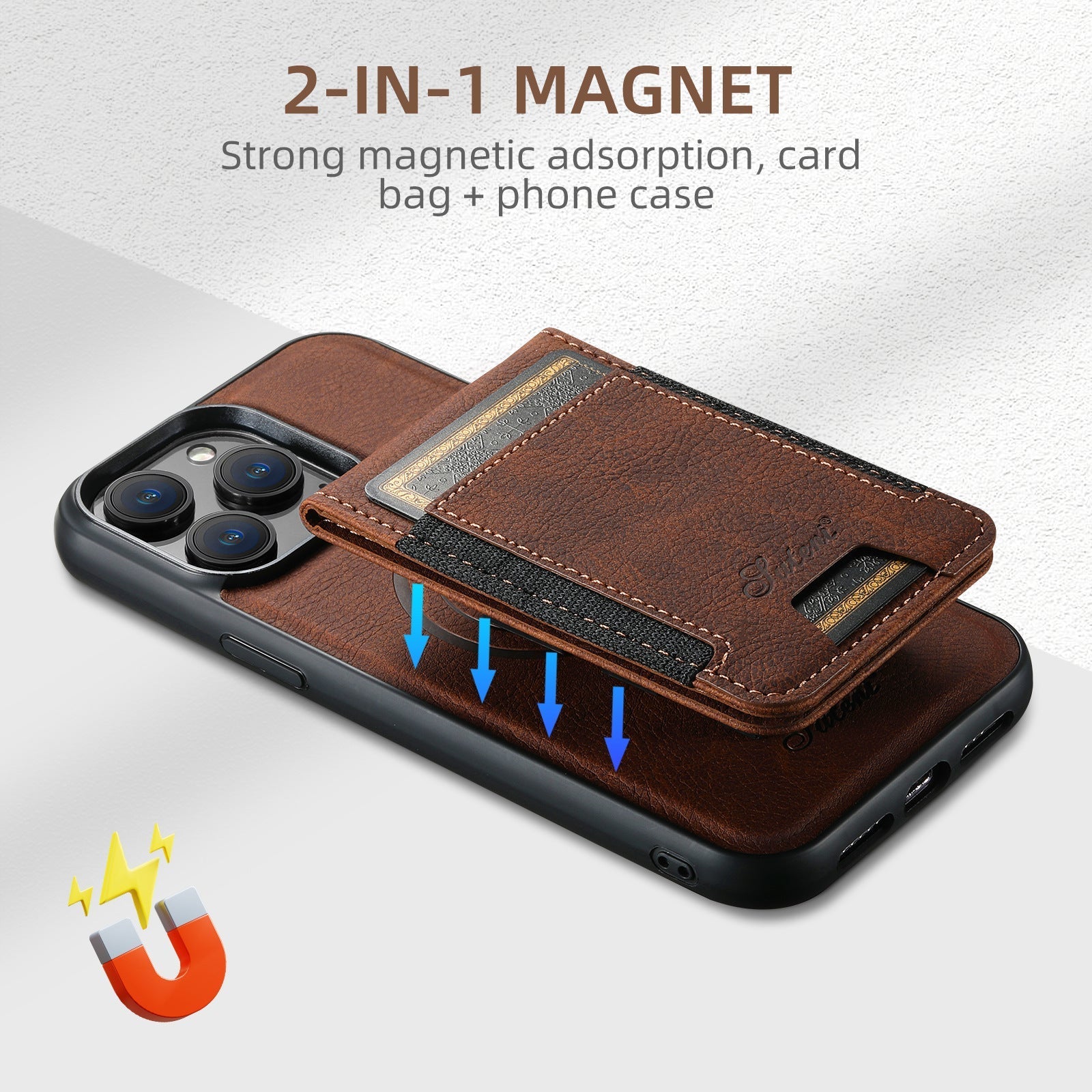 Luxe Telefoonhoes met Kaarthouder en Magnetische Standaard 4