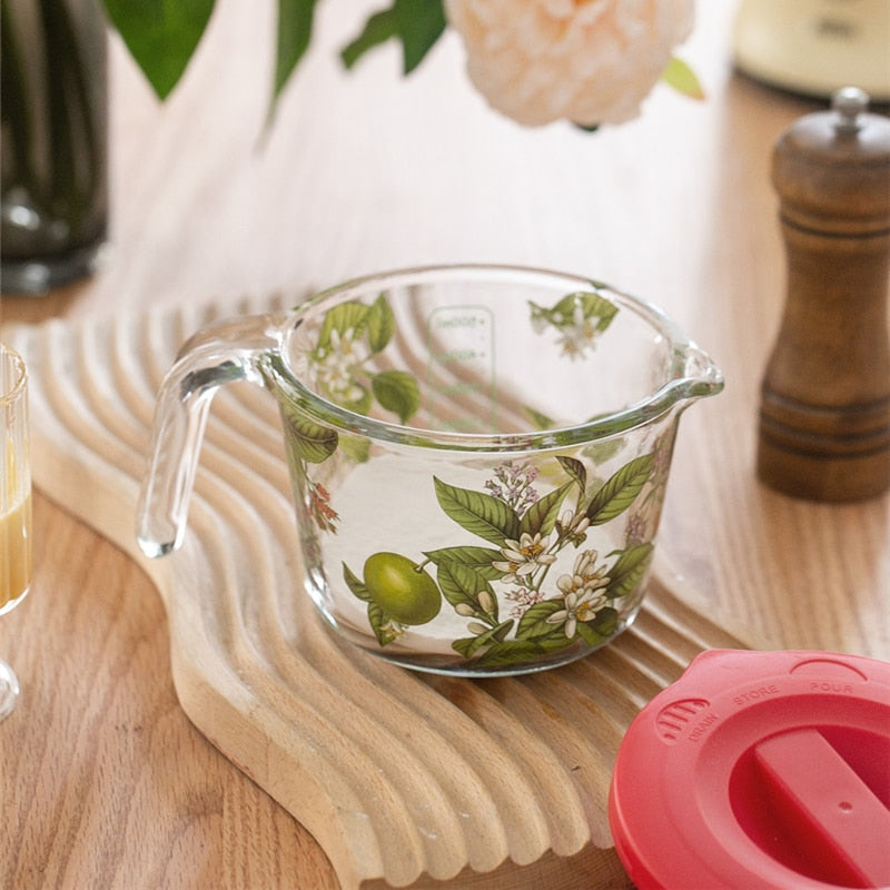 Maatbeker met Deksel Bloemen Design 5