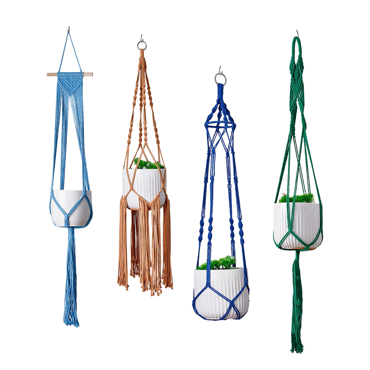Macramé Plantenhanger Set Bohemian Stijl 5