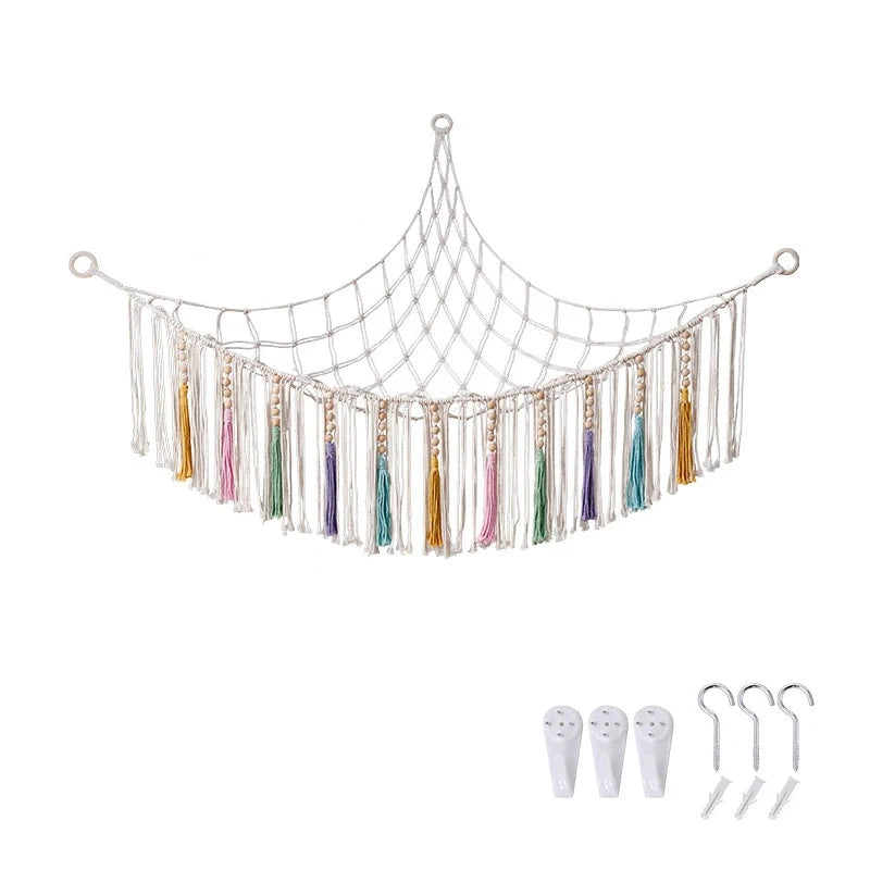 Macramé Wandplank Bohemian Stijlvol Wandrek 0