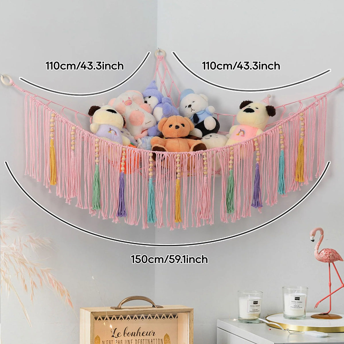 Macramé Wandplank Bohemian Stijlvol Wandrek 2