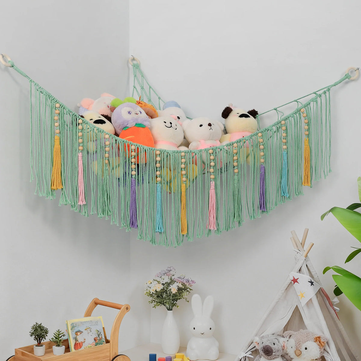 Macramé Wandplank Bohemian Stijlvol Wandrek 3