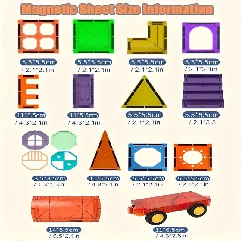 Magnetische Bouwstenen Set voor Kinderen vanaf 2 Jaar 5